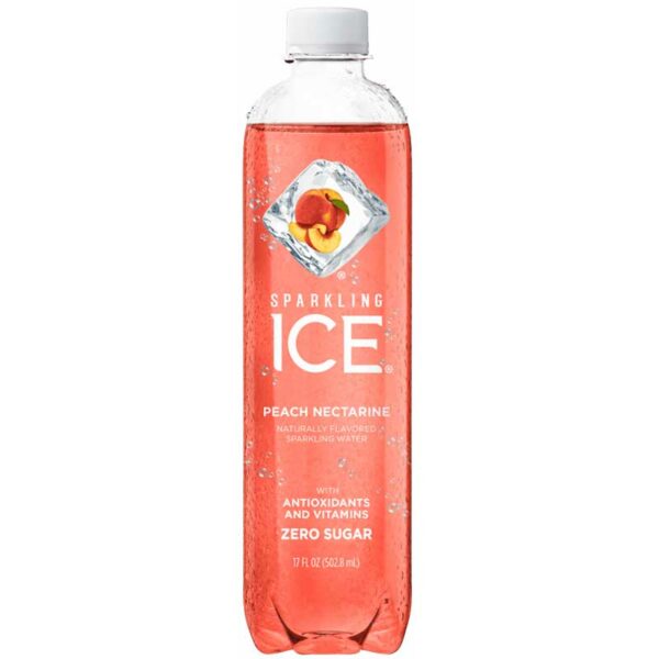 Agua-Carbonatada-Sparkling-Ice,-17-oz-Nectar-de-melocotón-Front Agua Carbonatada Sparkling Ice, 17 oz