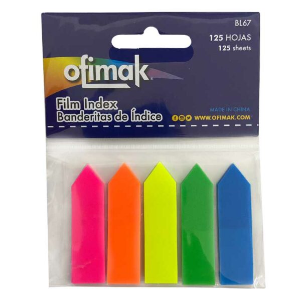 Banderines de Índice (5 x 25 uds)