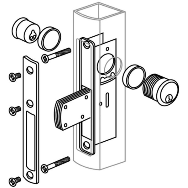 Cerradura Plana Olimpia Hardware DT1850 1" 1/8