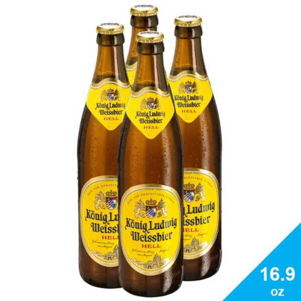 Cerveza König Ludwig Weissbier, 16.9 oz