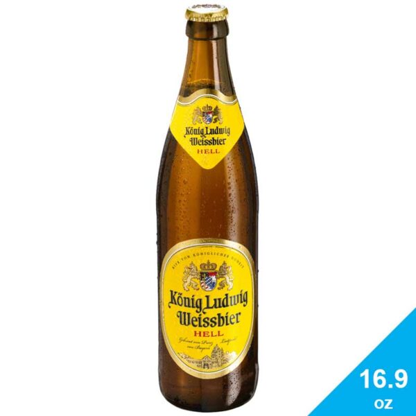 Cerveza König Ludwig Weissbier, 16.9 oz