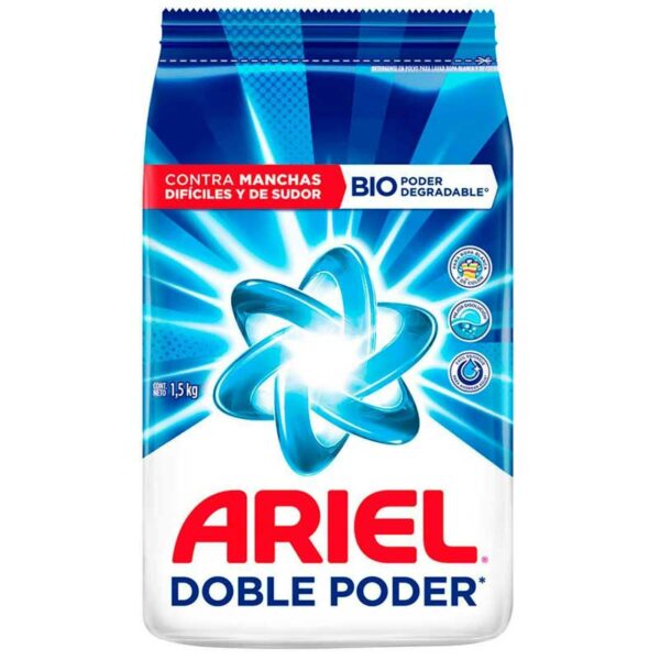 Detergente Ariel Doble Poder, 1500 g