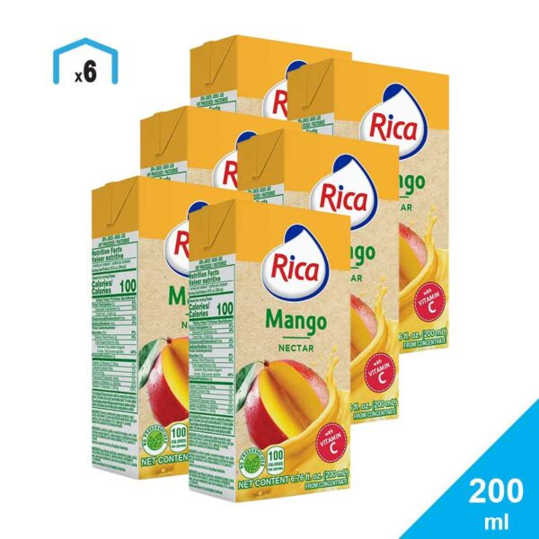Jugos Rica, 200 ml (6 pack)