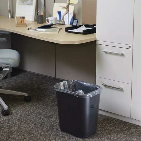 Papelera-de-Plastico-Rubberm-Negro-Back Papelera de Plástico Rubberm Negro