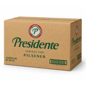 Cerveza Presidente Regular - Botella, 24 uds, 12 oz