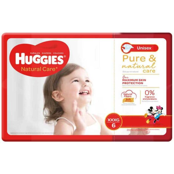 Pañales-Huggies-Natural-Care-No.6-XXXG-(44-uds)-Front Pañales Huggies Natural Care No.6 XXXG (44 uds)