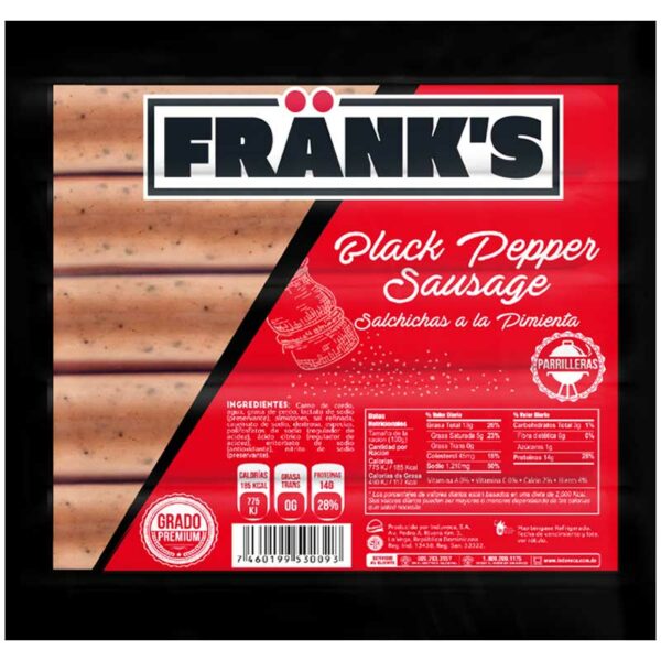Salchichas a la Pimienta Frank's, 5 uds