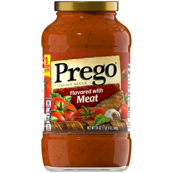 Salsa Italiana Prego con Sabor a Carne, 24 oz
