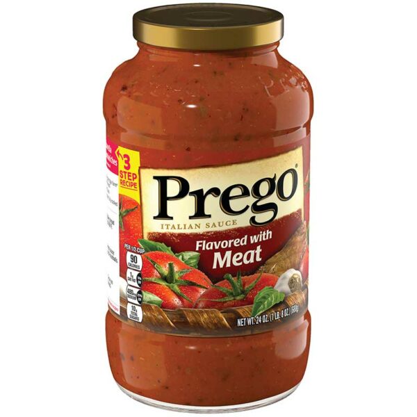 Salsa Italiana Prego con Sabor a Carne, 24 oz