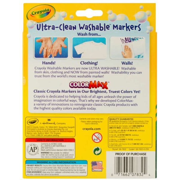 Marcador-Lavable-Crayola-(10-uds)-Back Marcador Lavable Crayola Ultra Clean (10 uds)