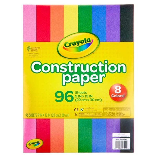 Paper-de-Construcción-Crayola-9'-x-12'-(96-uds)-Front Papel de Construcción Crayola 9" x 12" (96 uds)