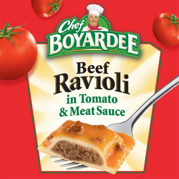 Ravioli-de-Ternera-en-Salsa-de-Tomate,-15-oz-Front-2 Ravioli de Ternera Chef Boyardee en Salsa de Tomate, 15 oz