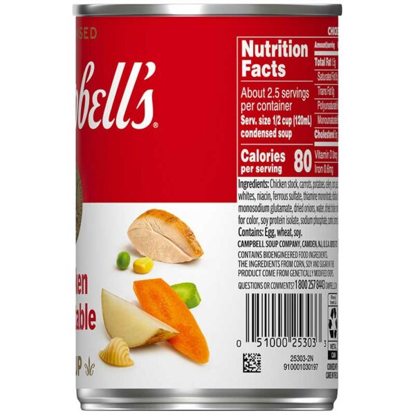 Sopa Condensado Campbell's Pollo con Vegetales, 10.5 oz