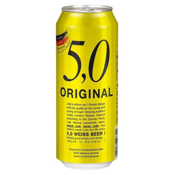 Cerveza 5,0 Original Weiss, 16.9 oz