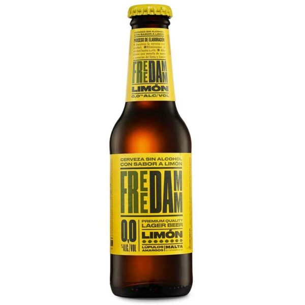 Cerveza-Damm-Free-Limon-sin-Alcohol,-8.5-oz-Front-2 Cerveza Damm Free Limon sin Alcohol, 8.5 oz