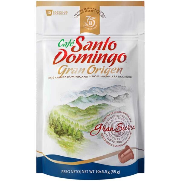 Café-Santo-Domingo-Gran-Origen-Gran-Sierra-Cápsulas-(10-uds)-Front Café Santo Domingo Gran Origen, 12 oz
