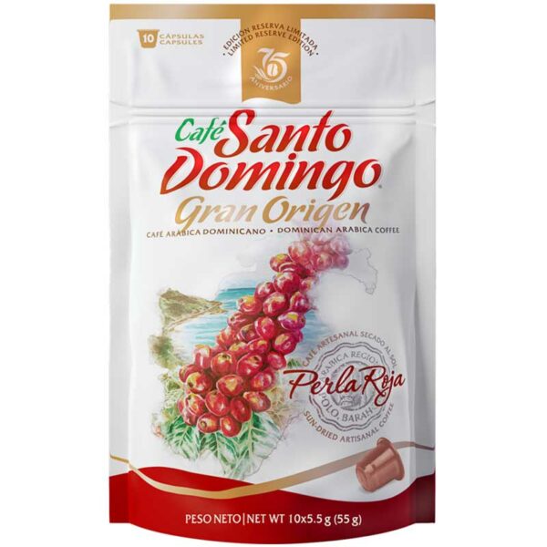Café-Santo-Domingo-Gran-Origen-Perla-Roja-Cápsulas-(10-uds)-Front Café Santo Domingo Gran Origen, 12 oz