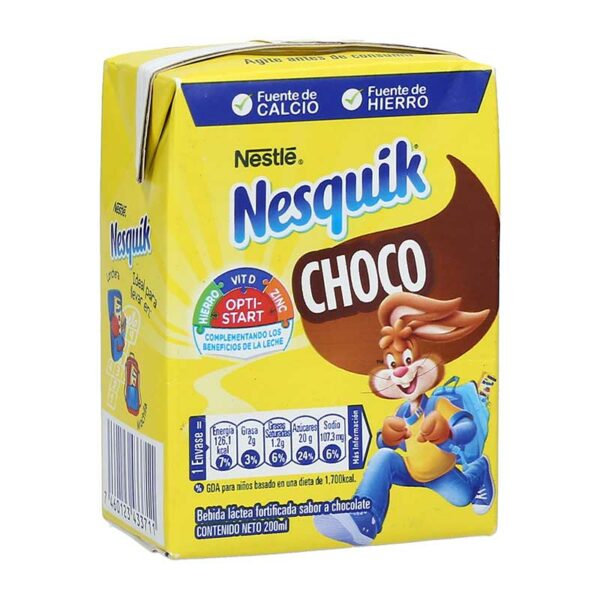 Leche Saborizada Nesquik, 200 ml (6 uds)