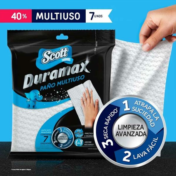Paño-Multiuso-Scott-Duramax-(7-uds)-Front Toalla Reutilizable Scott Duramax (7 uds)