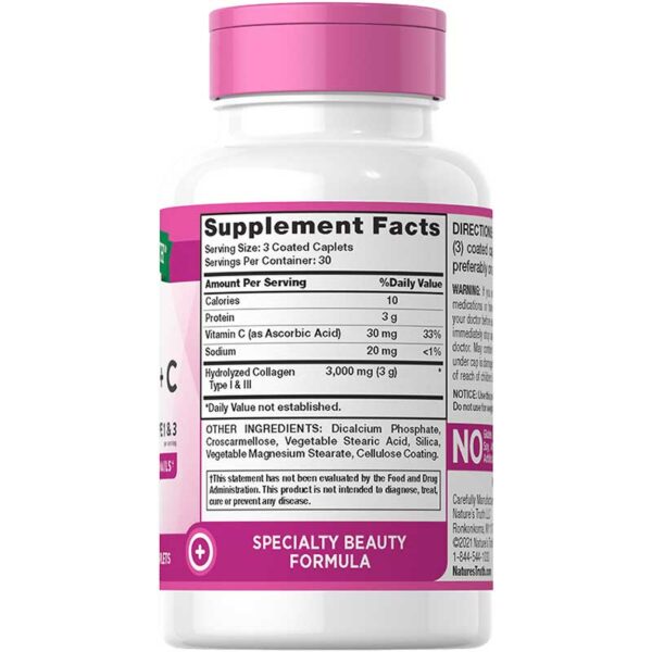 Colágeno-+-C-Nature's-Truth-3,000-mg,-90-Tabletas-Back Colágeno + C Nature's Truth 3,000 mg, 90 Tabletas