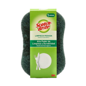 Esponja Doble Uso Anatómica Limpieza Pesada 1 Cod. 7441002703835 (1) Esponja Scotch-Brite Limpieza Pesada Anatómica (1 ud)