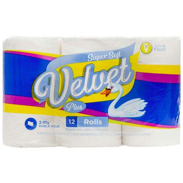 Papel Higiénico Velvet Plus Super Soft (12 uds)