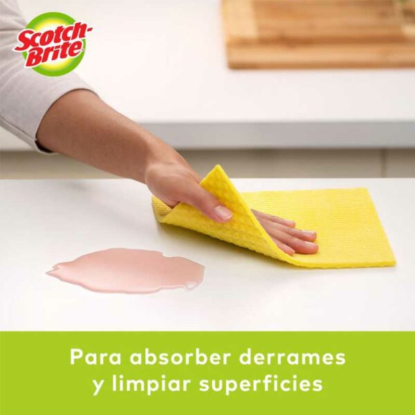 Paño-Esponja-Scotch-Brite-Biodegradable-(3-uds)-Back-3 Paño Esponja Scotch-Brite Biodegradable (3 uds)