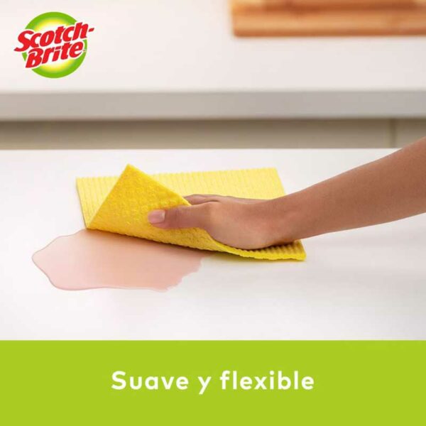 Paño-Esponja-Scotch-Brite-Biodegradable-(3-uds)-Turn-2 Paño Esponja Scotch-Brite Biodegradable (3 uds)