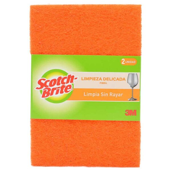 Scotch-Brite-Fibra-Limpieza-Delicada-Cocina-(2-ud)-Front Scotch-Brite Fibra Limpieza Delicada Cocina (2 ud)