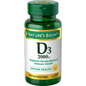 Vitamina D3 Nature's Bounty 50 mcg, 150 Cápsulas