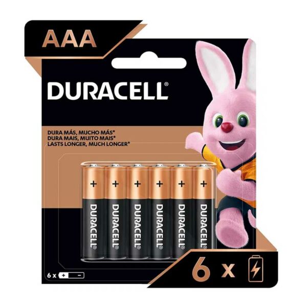 Batería Alcalinas Duracell AAA (6 uds)