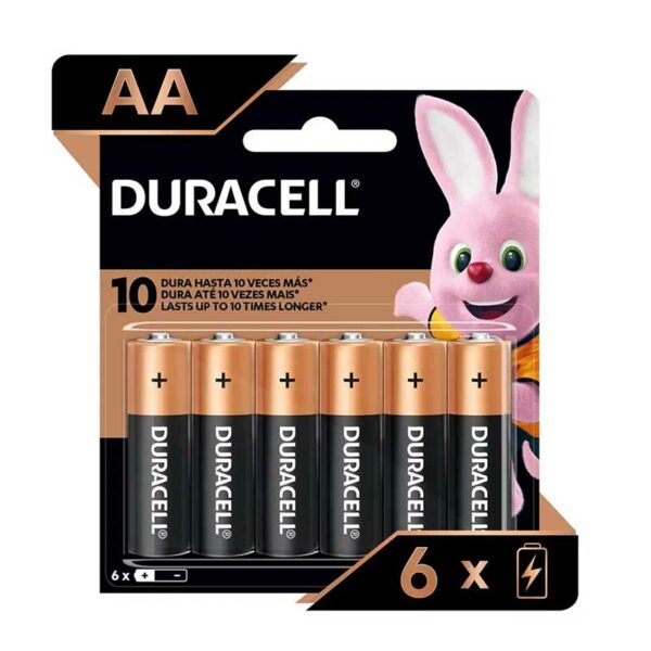 Batería-Alcalinas-Duracell-AA,-6-uds-Front Batería Alcalinas Duracell AA (6 uds)