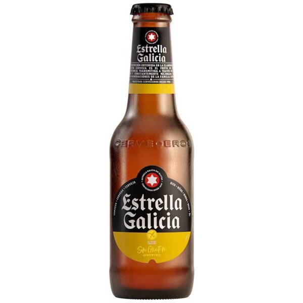 Cerveza-Estrella-Galicia-Sin-Gluten,-11.2-oz-Front Cerveza Estrella Galicia Sin Gluten, 11.2 oz