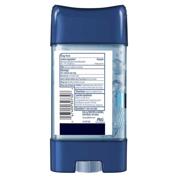 Desodorante Gillette en Gel Clear Arctic Ice, 3.8 oz