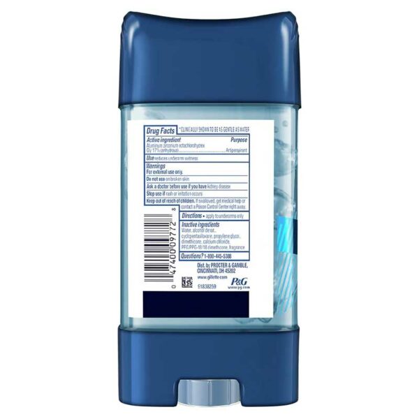 Desodorante Gillette en Gel Clear Cool Wave, 2 uds x 3.8 oz