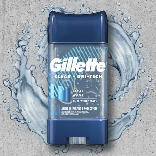Desodorante Gillette en Gel Clear Cool Wave, 2 uds x 3.8 oz