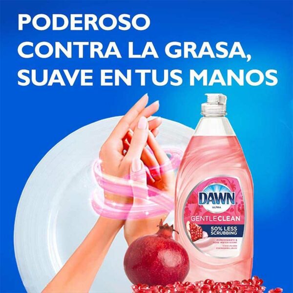 Lavaplatos-Dawn-Ultra-Limpieza-Suave-Granada-y-Agua-de-Rosas,-24-oz-Turn-3 Lavaplatos Dawn Ultra Limpieza Suave Granada y Agua de Rosas, 24 oz