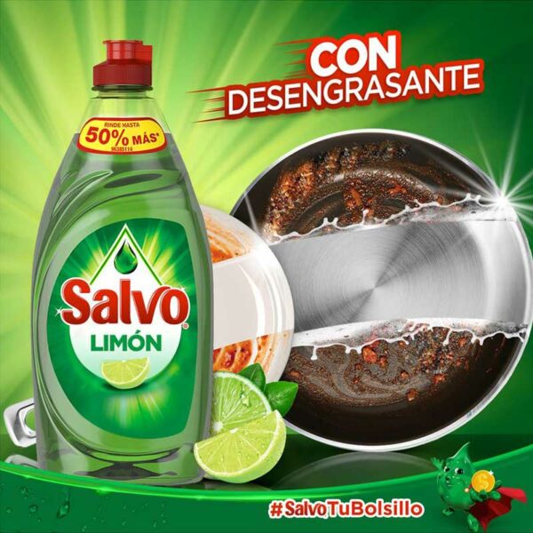 Lavaplatos Liquido Salvo Limon, 750 ml