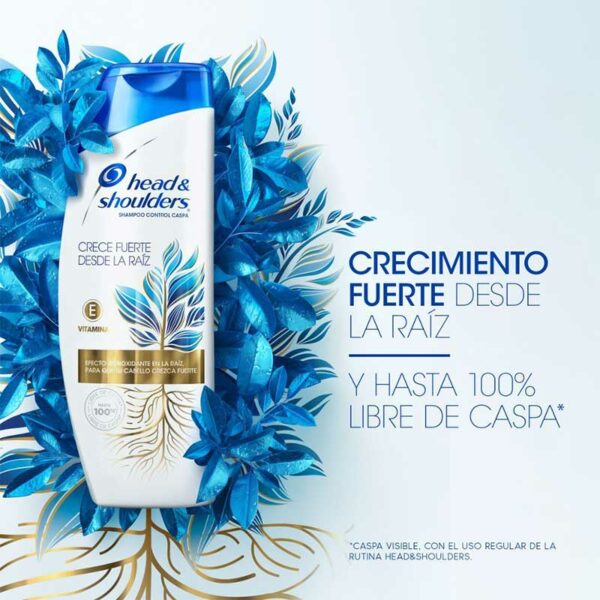 Shampoo Head & Shoulders Crece Fuerte desde la Raíz, 375 ml