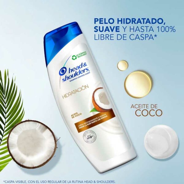 Shampoo Head & Shoulders Hidratación Aceite de Coco, 375 ml