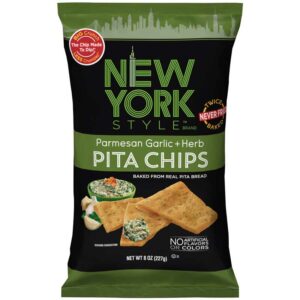 Pita Chips New York Style Parmesano, Ajo y Hierbas, 8 oz