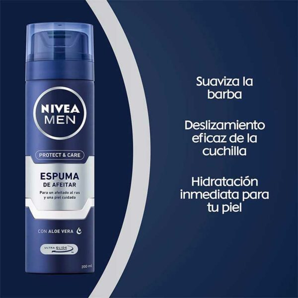 Espuma de Afeitar Nivea Men Protect & Care, 200 ml