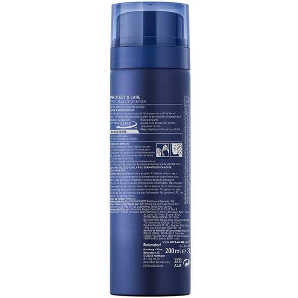 Espuma de Afeitar Nivea Men Protect & Care, 200 ml
