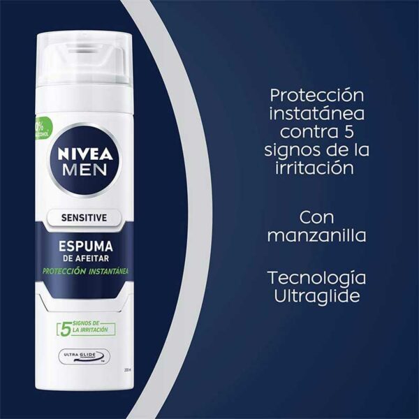 Espuma de Afeitar Nivea Men Sensitive, 200 ml