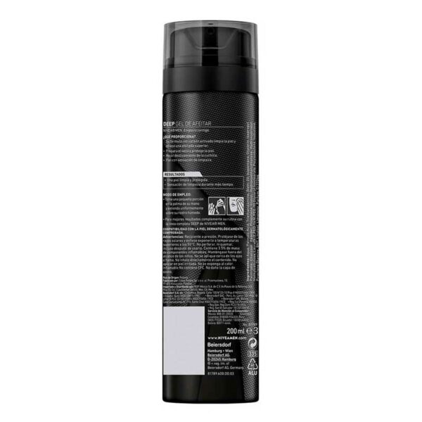 Gel de Afeitar Nivea Men Carbón Activado, 200 ml