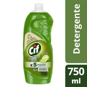 Lavaplatos Cif Active Gel Limón Verde, 750 ml