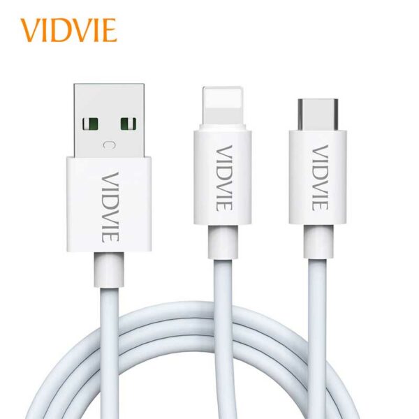 Cable-Vidvie-2-en-1-Lightning-y-Tipo-C-5A-Front-2 Cable Vidvie 2 en 1 Lightning y Tipo C 5A