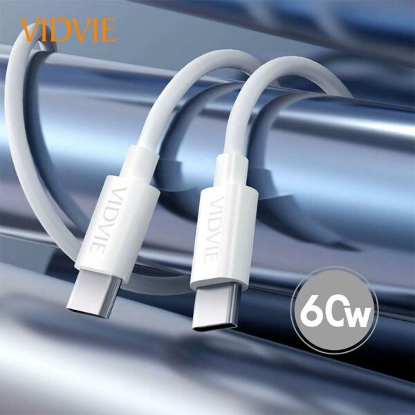 Cable-Vidvie-Type-C-a-Type-C-60-Watts-Back-2 Cable Vidvie Type-C a Type-C 60 Watts