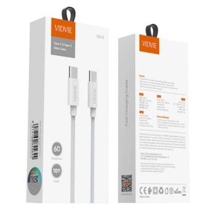 Cable Vidvie Type-C a Type-C 60 Watts