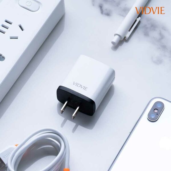 Cargador Rápido Vidvie Con Cable 2.4A